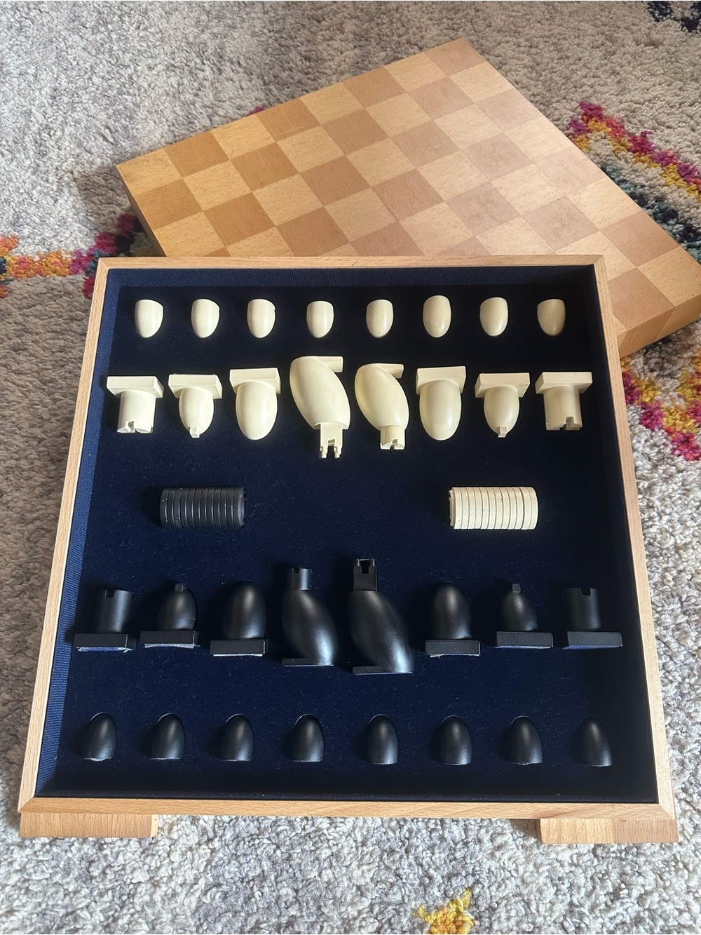 Vintage Michael Graves chess checkers set complete